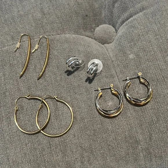 Gold and Silver Earrings - Picture 1 of 13